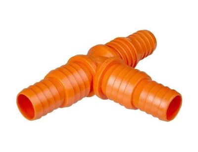 Тройник 5/8"+3/4" (17+20мм), из АБС пластика, цвет оранжевый 1