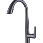 Смеситель для кухни MIXXUS PREMIUM WARTA 014 GRAPHITE с выдвижным изливом (Цвет графит) (8 шт/ящ)