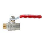 KOER EXTREME KE.215-15 - 1/2" FM Кран шаровый ГШР, ручка "рычаг" красная (80 шт/ящ, 20шт/уп)