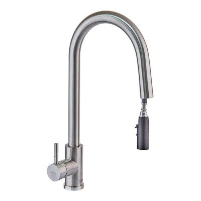 Смеситель кухня MIXXUS LUX-014 HIDDEN с выдвижной лейкой (скрытой) из нерж. стали SUS304 (10) 1
