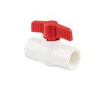 MAK Кран шаровый 3/4" г/г, ручка-бабочка, из АБС пластика, в пакете, цвет БЕЛЫЙ