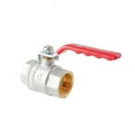 KOER EXTREME KE.214-15 - 1/2" FF Кран шаровый ГГР, ручка "рычаг" красная (80 шт/ящ, 20шт/уп)