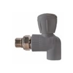 Кран шаровый ПП для радиатора угловой D20 1/2 НР GRAY (6/30)