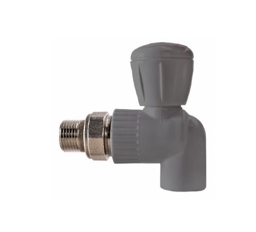 Кран шаровый ПП для радиатора угловой D20 1/2 НР GRAY (6/30) 1 Кран шаровый ПП для радиатора угловой D20 1/2 НР GRAY (6/30) 1