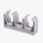 Крепеж ПП трубы D25 двойной GRAY (40/200)
