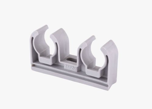 Крепеж ПП трубы D25 двойной GRAY (40/200) 1