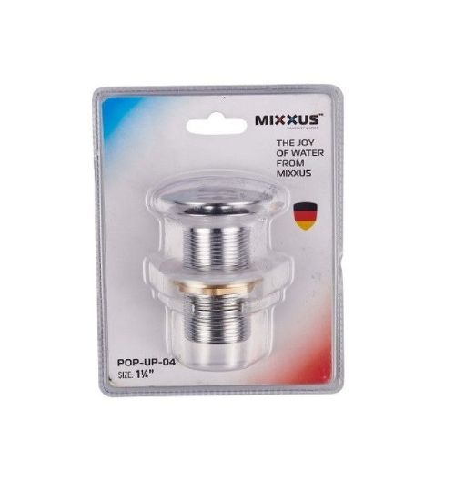 MIXXUS POP-UP-04 Донный клапан для умывальника (кнопка) 1 1/4'' (20шт/ящ) 1