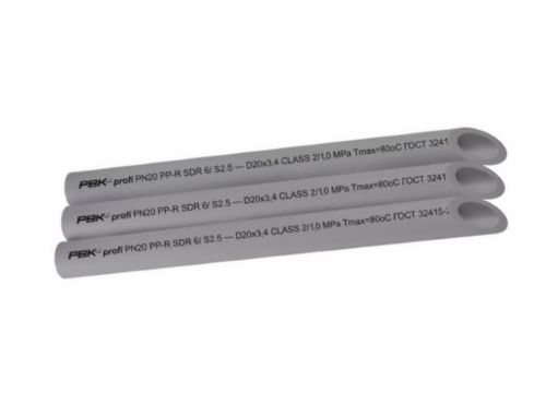 Труба РВК PROFI PPR PN20 SDR6 D20 4м GRAY (200м) 1