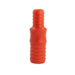 Штуцер соединительный 1/2"х3/4" (15х20мм), из АБС пластика, цвет оранжевый