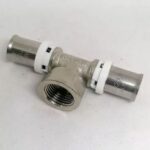 Пресс-фитинг. Тройник никелированный 16*1/2г*16 TIM (15/120 шт.)