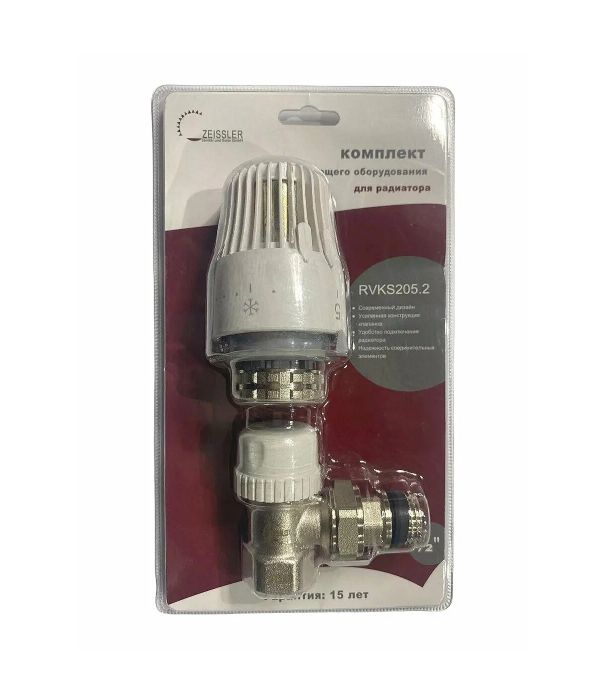 Кoмплект клaпaн c тepмоголовкой УГЛОВОЙ 1/2" TIM 1 Кoмплект клaпaн c тepмоголовкой УГЛОВОЙ 1/2" TIM 1