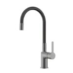 Смеситель для кухни KOER KB-70029-07 (Цвет графит+силик. излив черный) (8 шт/ящ)