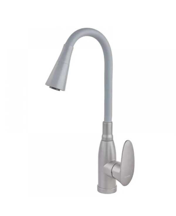 Смеситель кухня PLAMIX CEZAR-011-B SET GRAPHITE REFL.GRAY С СИЛИК.ИЗЛ. С СИЛИК.ИЗЛ. (с подводкой) (2 1
