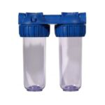 2 корпуса 10SL ХВС 1/2" 2-х элемент. с возд. кл., прозрачный, кронштейн и ключ (6)