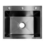 ZERIX ZH5045 DECOR GRAPHITE (3.0/0.8) Мойка из нержавеющей стали (цв. графит) (1шт/ящ)